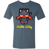 T-Shirts Indigo / S Hello Litty Men's Triblend T-Shirt