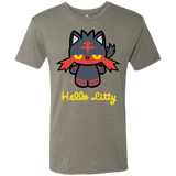 T-Shirts Venetian Grey / S Hello Litty Men's Triblend T-Shirt