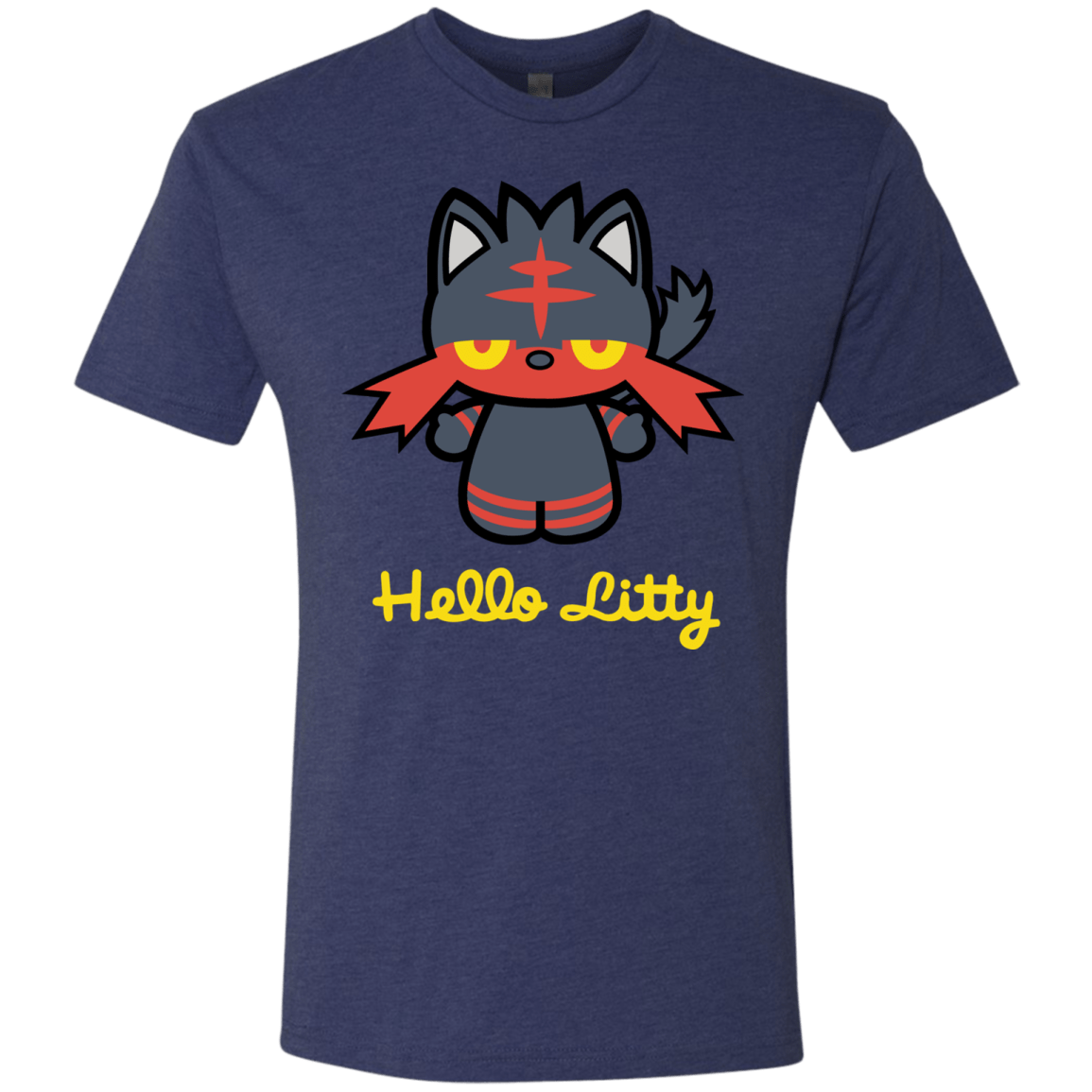 T-Shirts Vintage Navy / S Hello Litty Men's Triblend T-Shirt