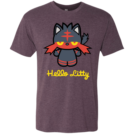 T-Shirts Vintage Purple / S Hello Litty Men's Triblend T-Shirt