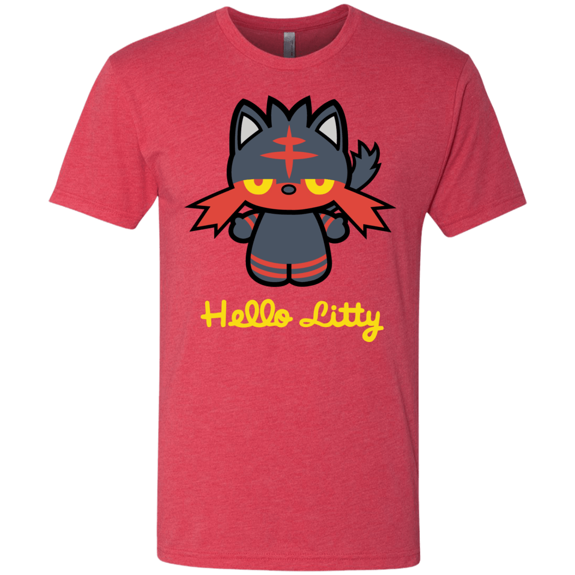 T-Shirts Vintage Red / S Hello Litty Men's Triblend T-Shirt