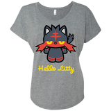 T-Shirts Premium Heather / X-Small Hello Litty Triblend Dolman Sleeve