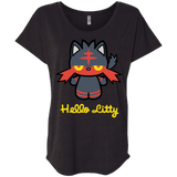 T-Shirts Vintage Black / X-Small Hello Litty Triblend Dolman Sleeve