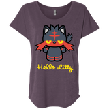 T-Shirts Vintage Purple / X-Small Hello Litty Triblend Dolman Sleeve