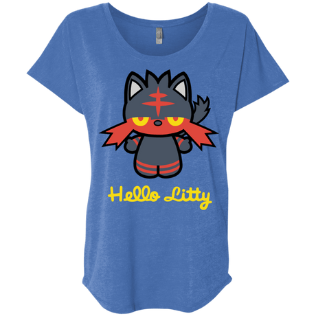 T-Shirts Vintage Royal / X-Small Hello Litty Triblend Dolman Sleeve