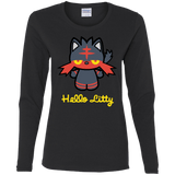T-Shirts Black / S Hello Litty Women's Long Sleeve T-Shirt