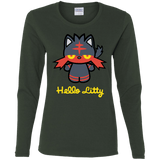 T-Shirts Forest / S Hello Litty Women's Long Sleeve T-Shirt