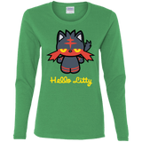 T-Shirts Irish Green / S Hello Litty Women's Long Sleeve T-Shirt