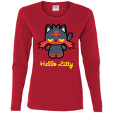 T-Shirts Red / S Hello Litty Women's Long Sleeve T-Shirt