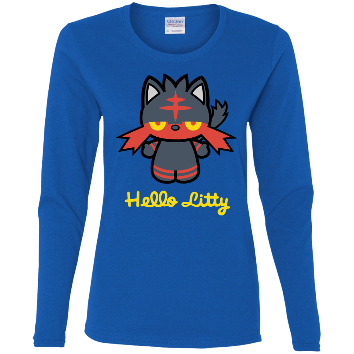 T-Shirts Royal / S Hello Litty Women's Long Sleeve T-Shirt