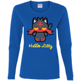 T-Shirts Royal / S Hello Litty Women's Long Sleeve T-Shirt