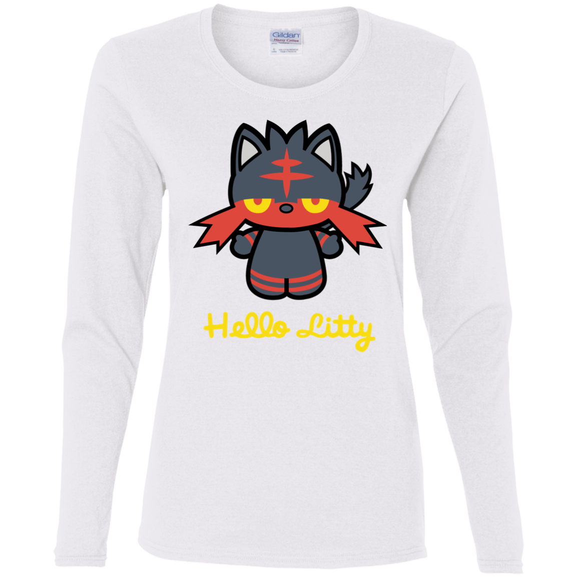 T-Shirts White / S Hello Litty Women's Long Sleeve T-Shirt