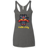T-Shirts Premium Heather / X-Small Hello Litty Women's Triblend Racerback Tank