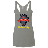 T-Shirts Venetian Grey / X-Small Hello Litty Women's Triblend Racerback Tank