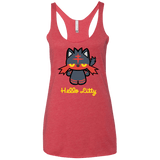 T-Shirts Vintage Red / X-Small Hello Litty Women's Triblend Racerback Tank