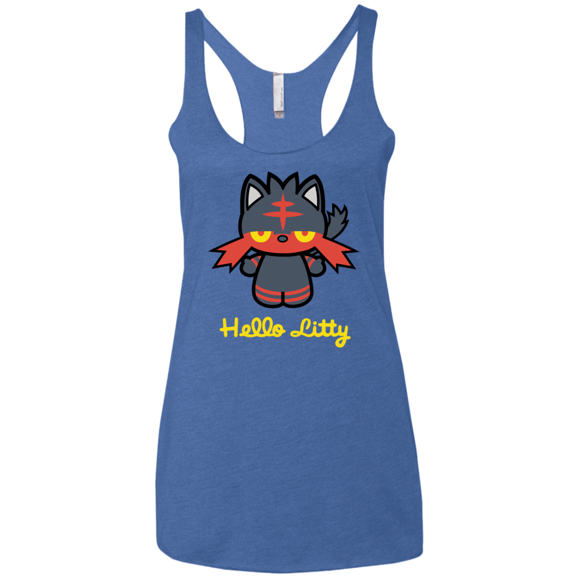T-Shirts Vintage Royal / X-Small Hello Litty Women's Triblend Racerback Tank