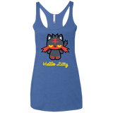 T-Shirts Vintage Royal / X-Small Hello Litty Women's Triblend Racerback Tank