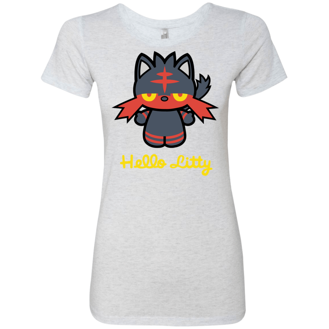 T-Shirts Heather White / S Hello Litty Women's Triblend T-Shirt