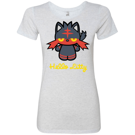 T-Shirts Heather White / S Hello Litty Women's Triblend T-Shirt