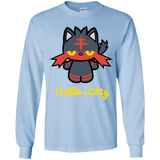 T-Shirts Light Blue / YS Hello Litty Youth Long Sleeve T-Shirt