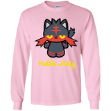 T-Shirts Light Pink / YS Hello Litty Youth Long Sleeve T-Shirt