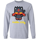 T-Shirts Sport Grey / YS Hello Litty Youth Long Sleeve T-Shirt