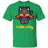 T-Shirts Irish Green / YXS Hello Litty Youth T-Shirt