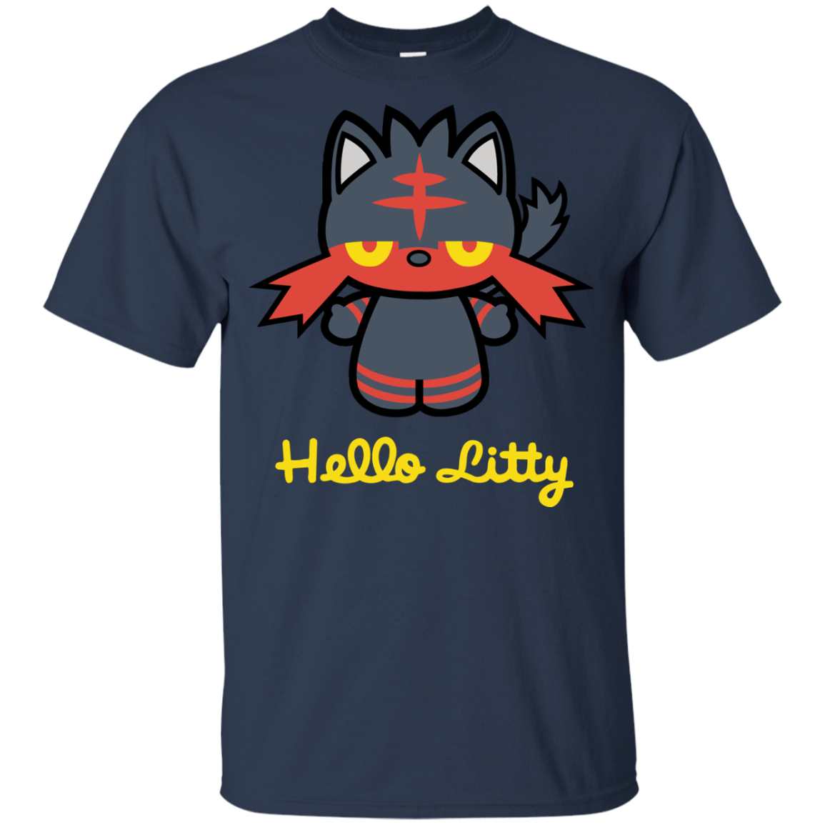 T-Shirts Navy / YXS Hello Litty Youth T-Shirt