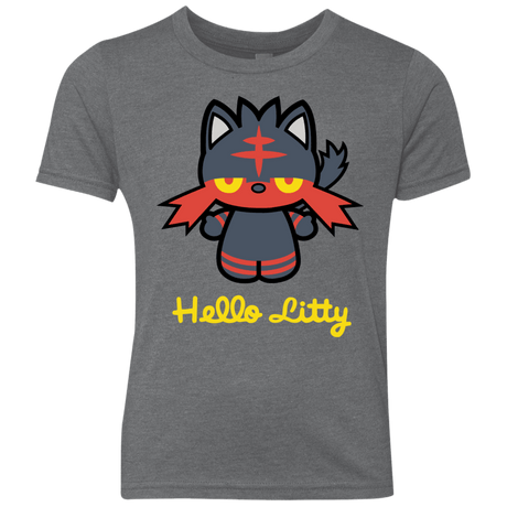 T-Shirts Premium Heather / YXS Hello Litty Youth Triblend T-Shirt