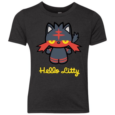 T-Shirts Vintage Black / YXS Hello Litty Youth Triblend T-Shirt
