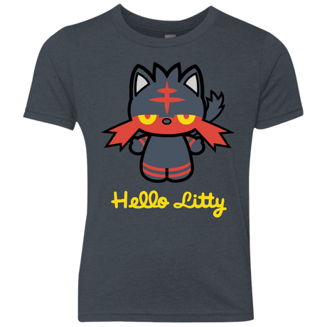 T-Shirts Vintage Navy / YXS Hello Litty Youth Triblend T-Shirt