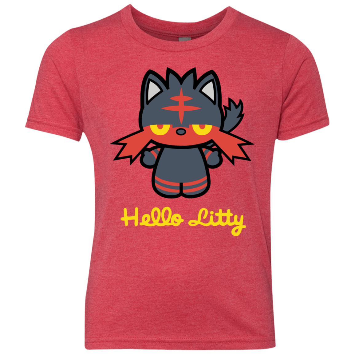 T-Shirts Vintage Red / YXS Hello Litty Youth Triblend T-Shirt