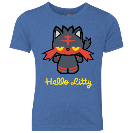 T-Shirts Vintage Royal / YXS Hello Litty Youth Triblend T-Shirt