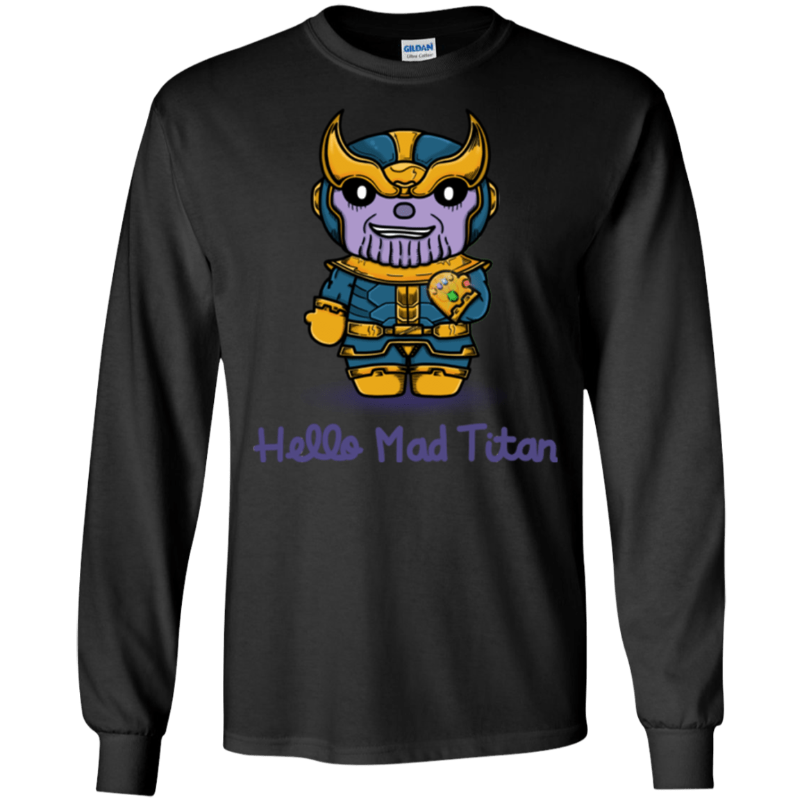 T-Shirts Black / S Hello Mad Titan Men's Long Sleeve T-Shirt