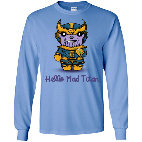 T-Shirts Carolina Blue / S Hello Mad Titan Men's Long Sleeve T-Shirt