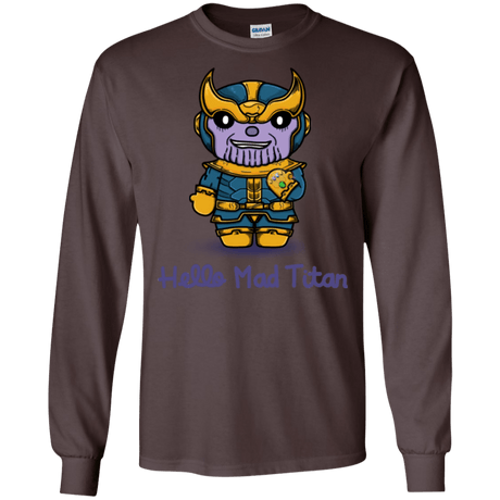 T-Shirts Dark Chocolate / S Hello Mad Titan Men's Long Sleeve T-Shirt