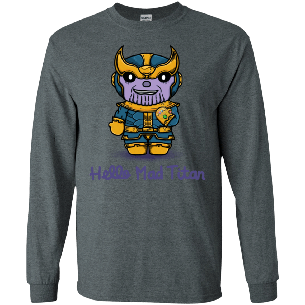 T-Shirts Dark Heather / S Hello Mad Titan Men's Long Sleeve T-Shirt