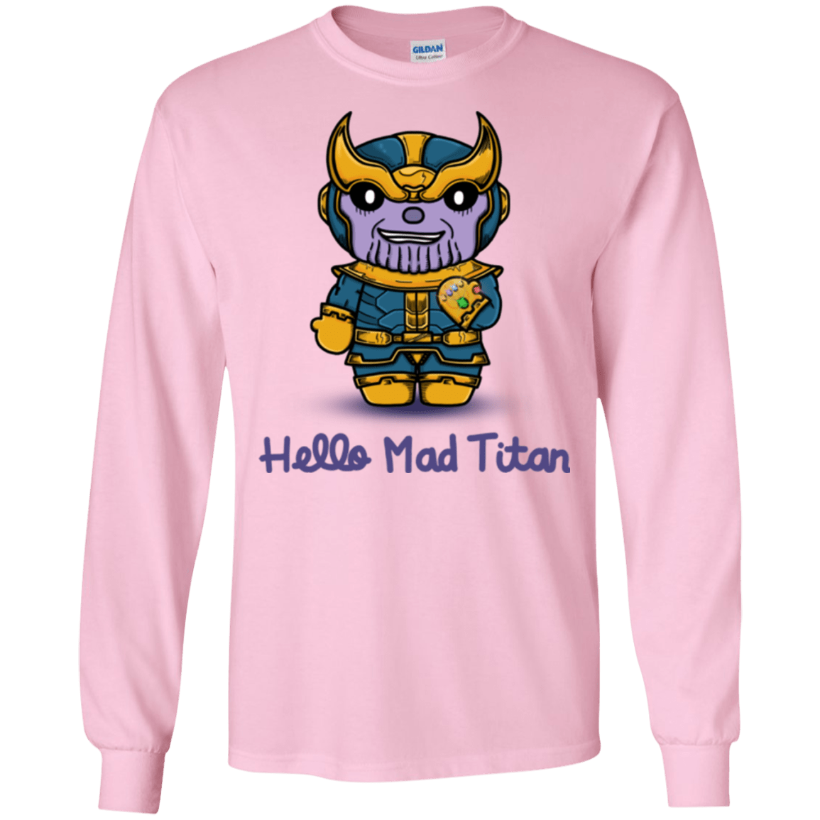 T-Shirts Light Pink / S Hello Mad Titan Men's Long Sleeve T-Shirt