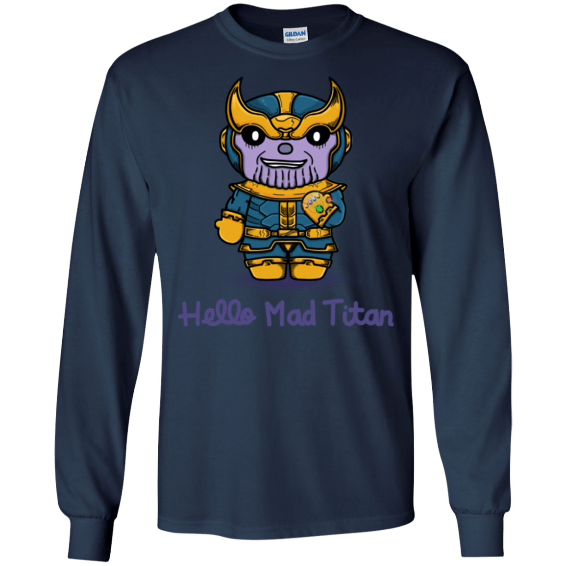 T-Shirts Navy / S Hello Mad Titan Men's Long Sleeve T-Shirt