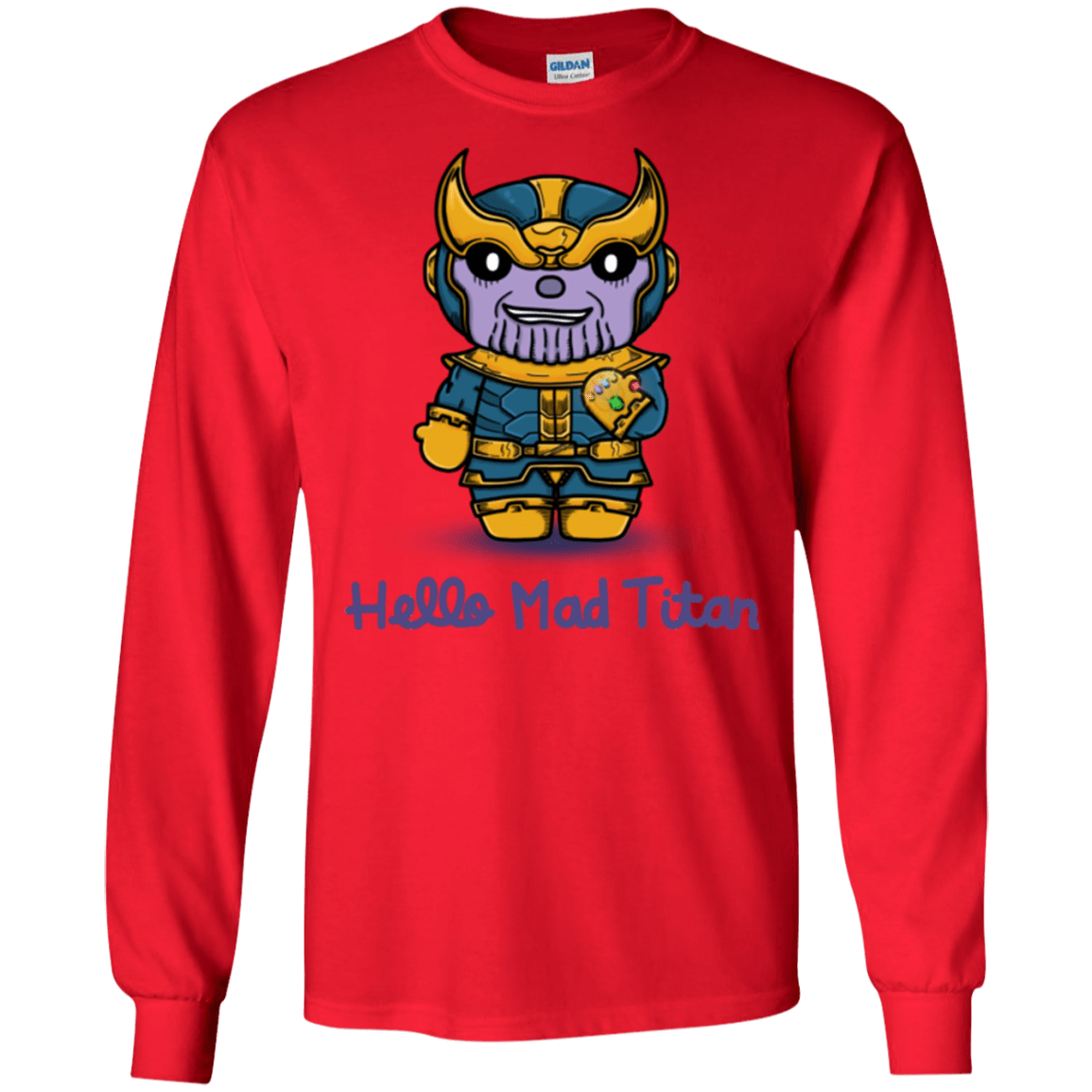 T-Shirts Red / S Hello Mad Titan Men's Long Sleeve T-Shirt