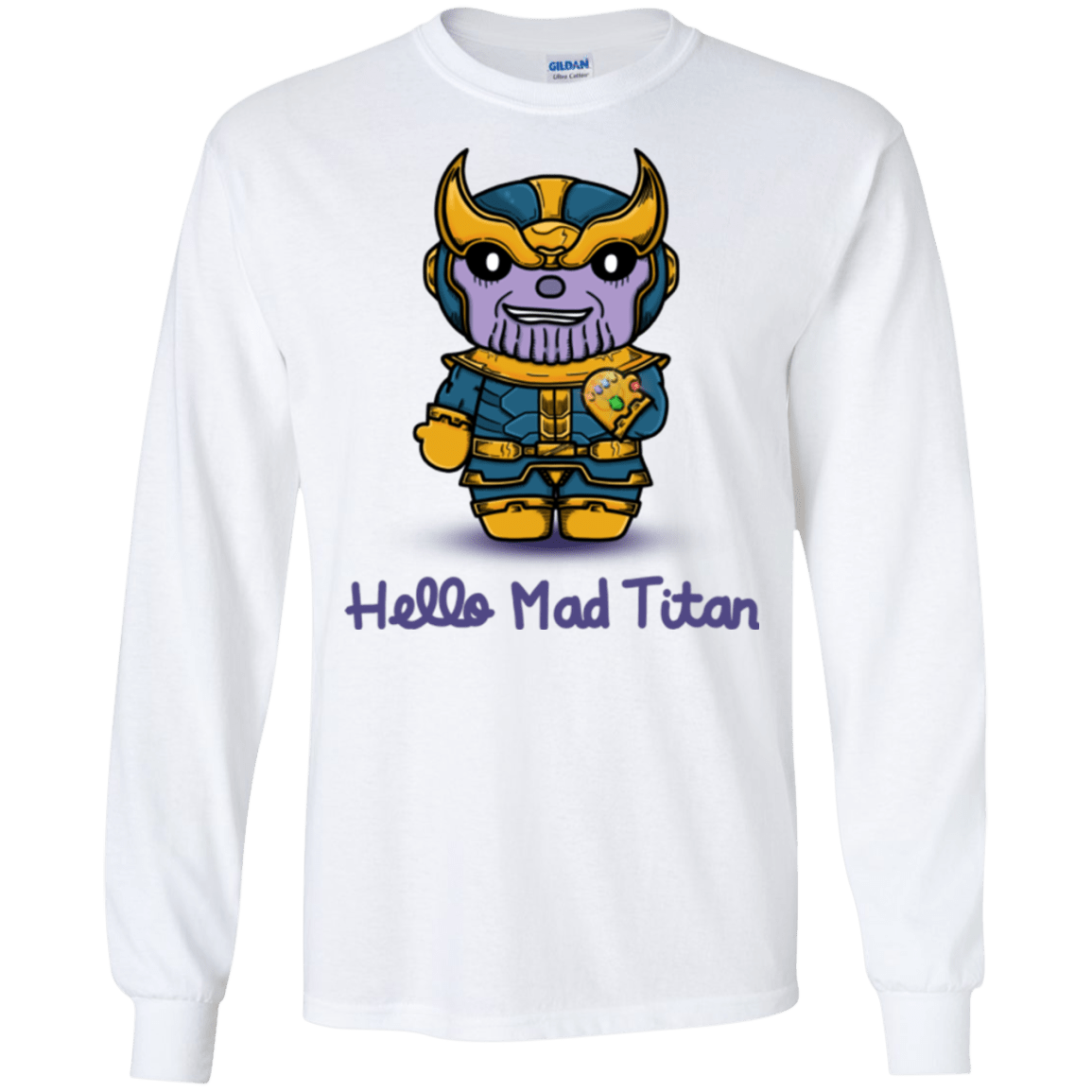 T-Shirts White / S Hello Mad Titan Men's Long Sleeve T-Shirt