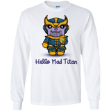 T-Shirts White / S Hello Mad Titan Men's Long Sleeve T-Shirt