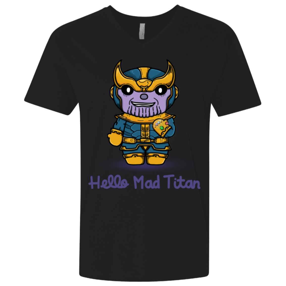 T-Shirts Black / X-Small Hello Mad Titan Men's Premium V-Neck