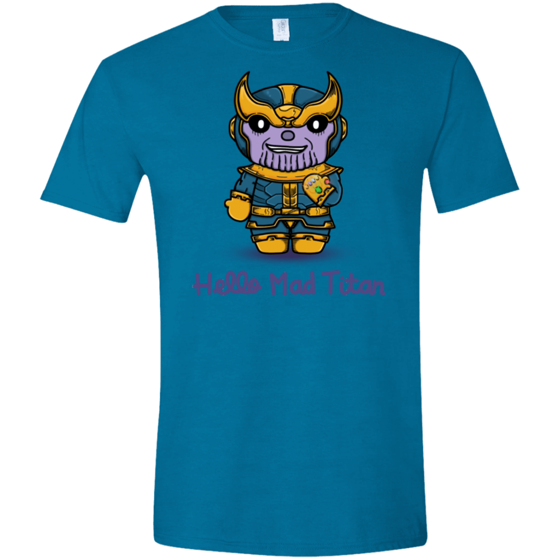 T-Shirts Antique Sapphire / S Hello Mad Titan Men's Semi-Fitted Softstyle