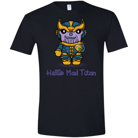 T-Shirts Black / X-Small Hello Mad Titan Men's Semi-Fitted Softstyle