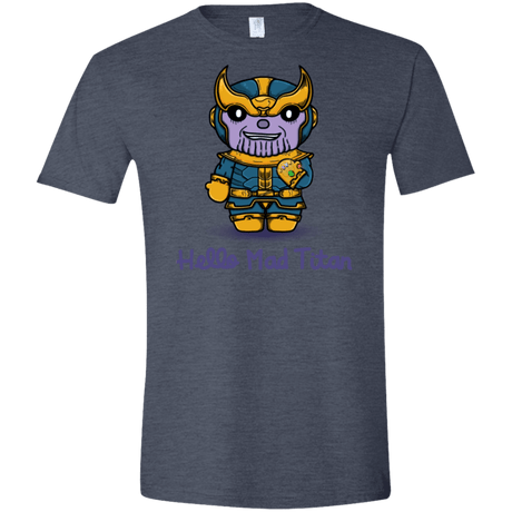T-Shirts Heather Navy / S Hello Mad Titan Men's Semi-Fitted Softstyle