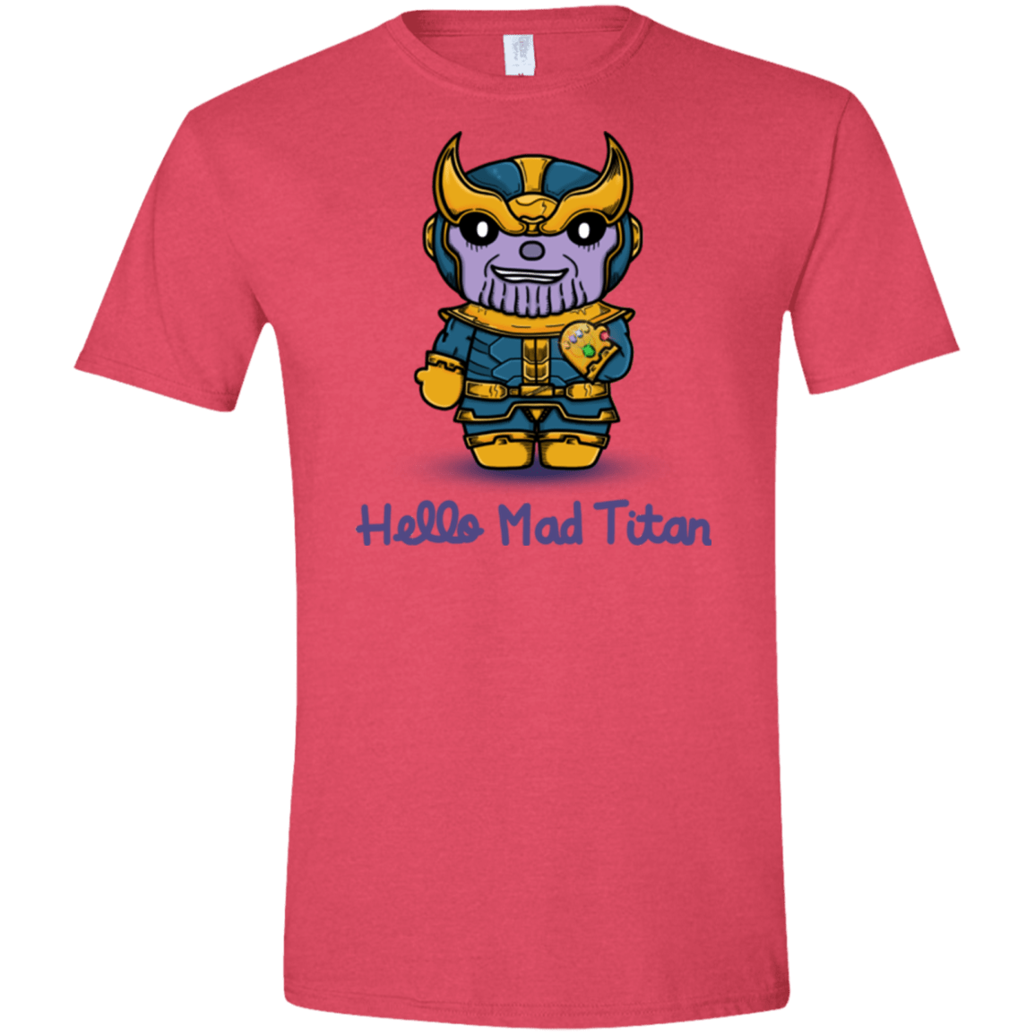 T-Shirts Heather Red / S Hello Mad Titan Men's Semi-Fitted Softstyle