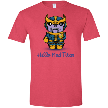 T-Shirts Heather Red / S Hello Mad Titan Men's Semi-Fitted Softstyle