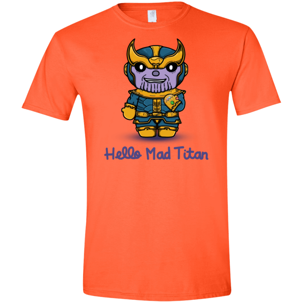 T-Shirts Orange / S Hello Mad Titan Men's Semi-Fitted Softstyle
