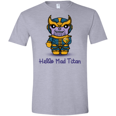 T-Shirts Sport Grey / X-Small Hello Mad Titan Men's Semi-Fitted Softstyle